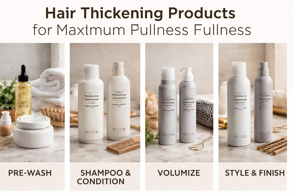 Layered hair product routine