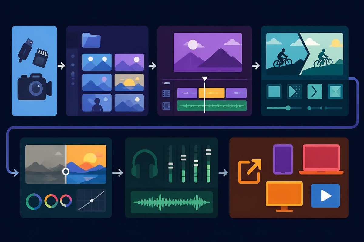 Video editing workflow diagram