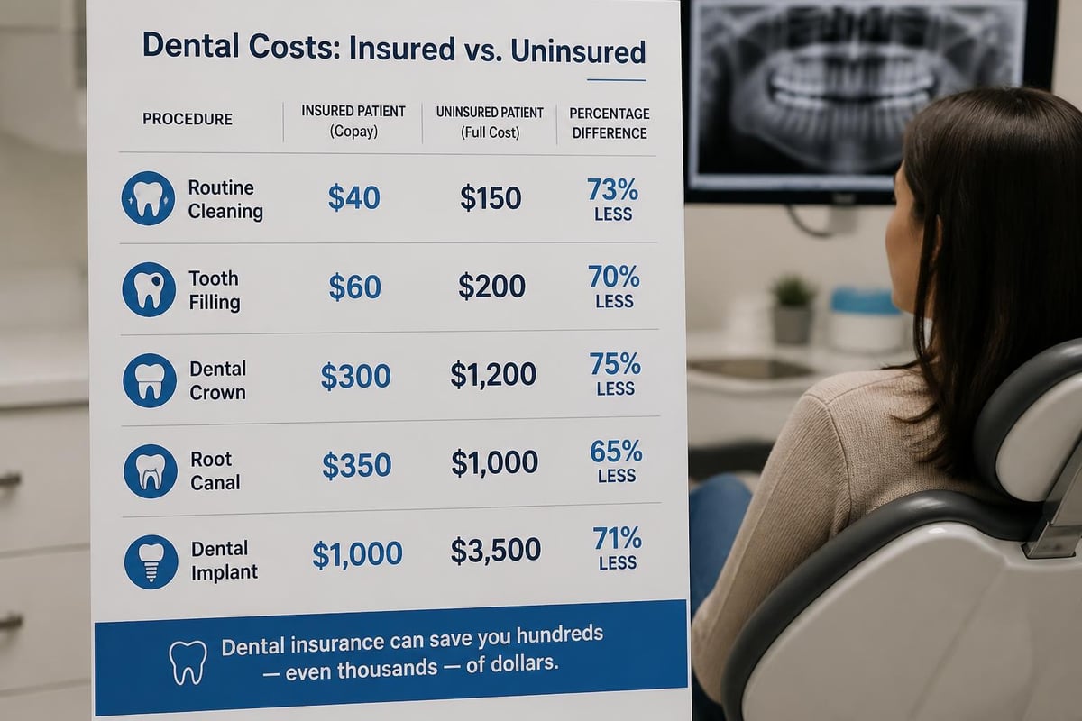 Dental procedure costs comparison