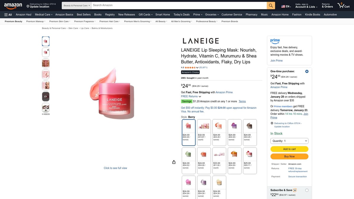 Top 10 Best Lip Balm For Lips To Nourish In 2026 - Laneige Lip Sleeping Mask