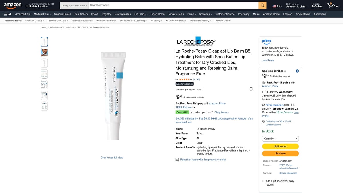 Top 10 Best Lip Balm For Lips To Nourish In 2026 - La Roche-Posay Cicaplast Lip Balm