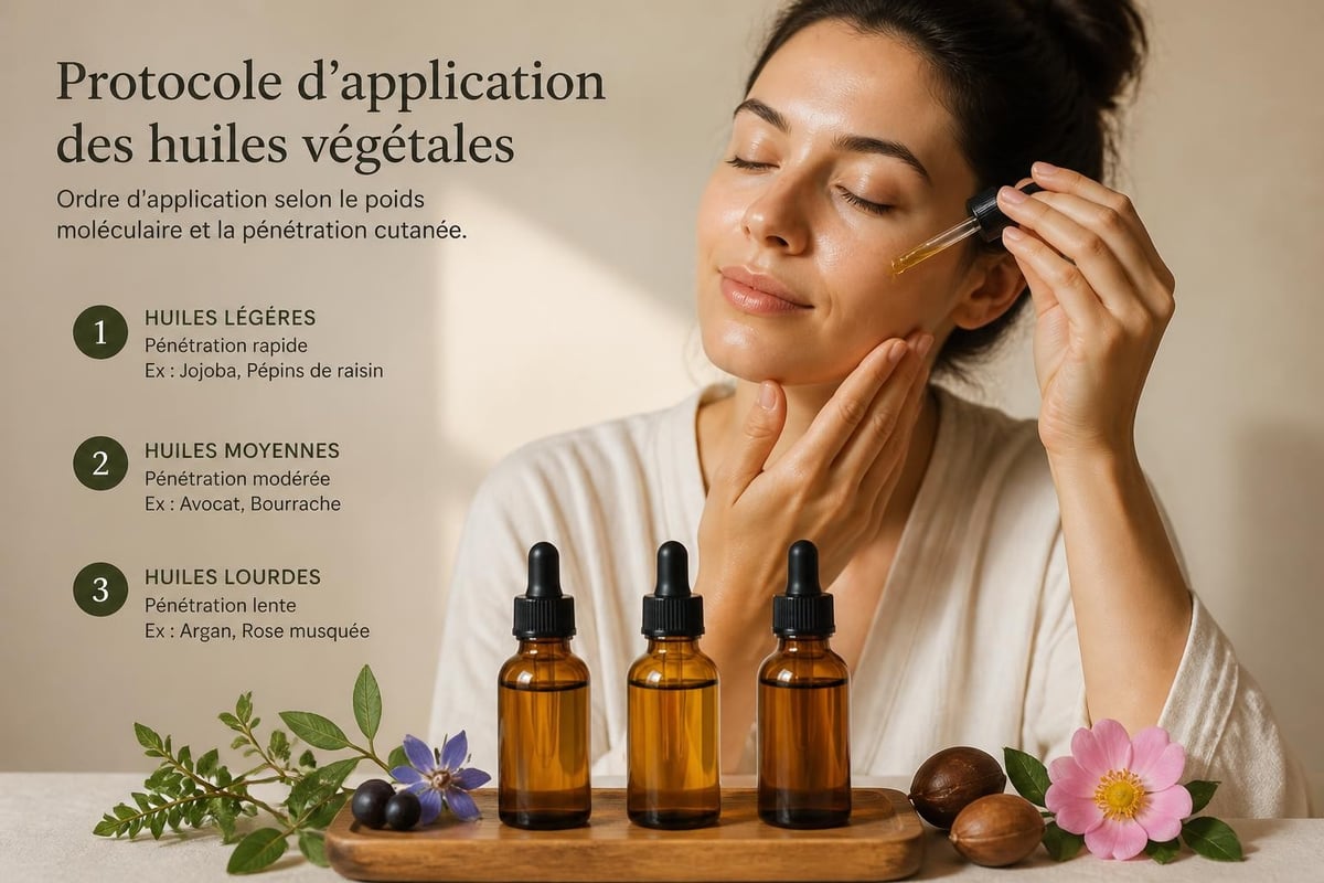 Layering technique for facial oils