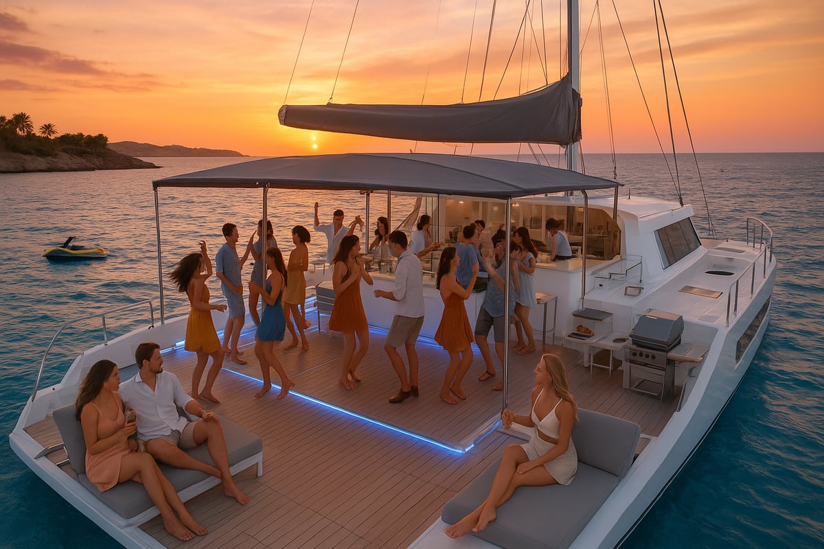 What to Expect Onboard a Catamaran Party Boat