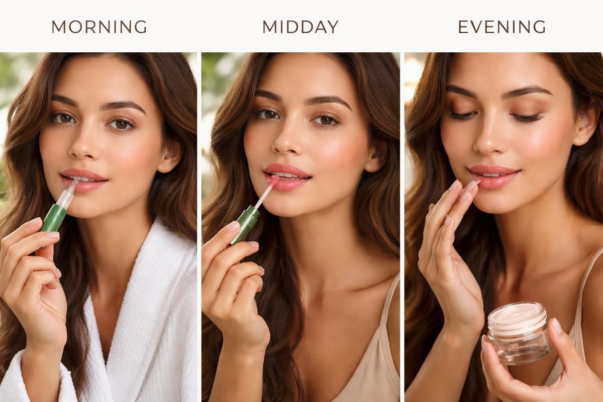 Vegan lip care routine