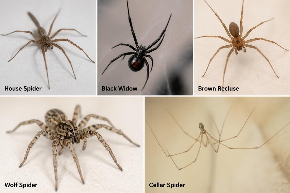 Common spider species identification guide