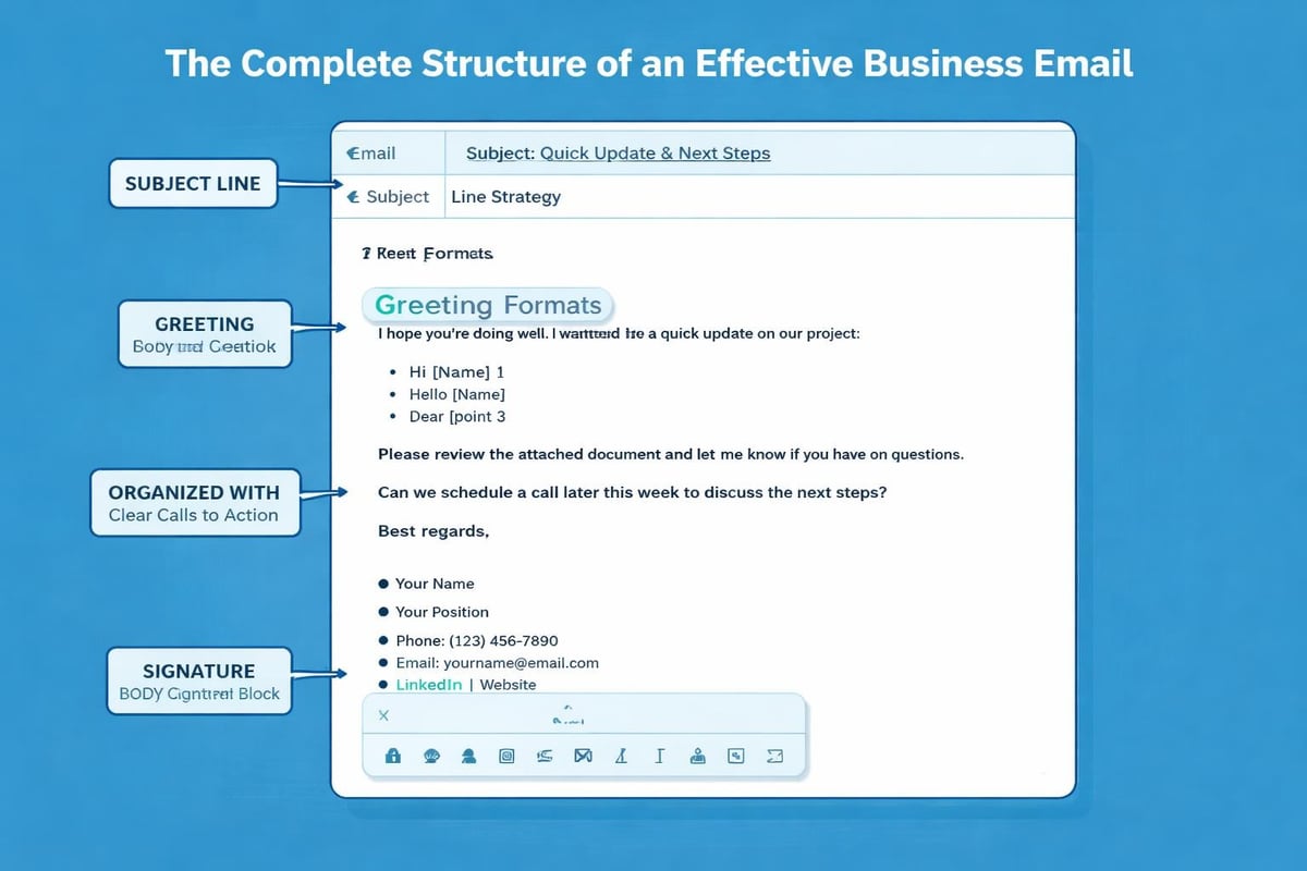 Professional email anatomy