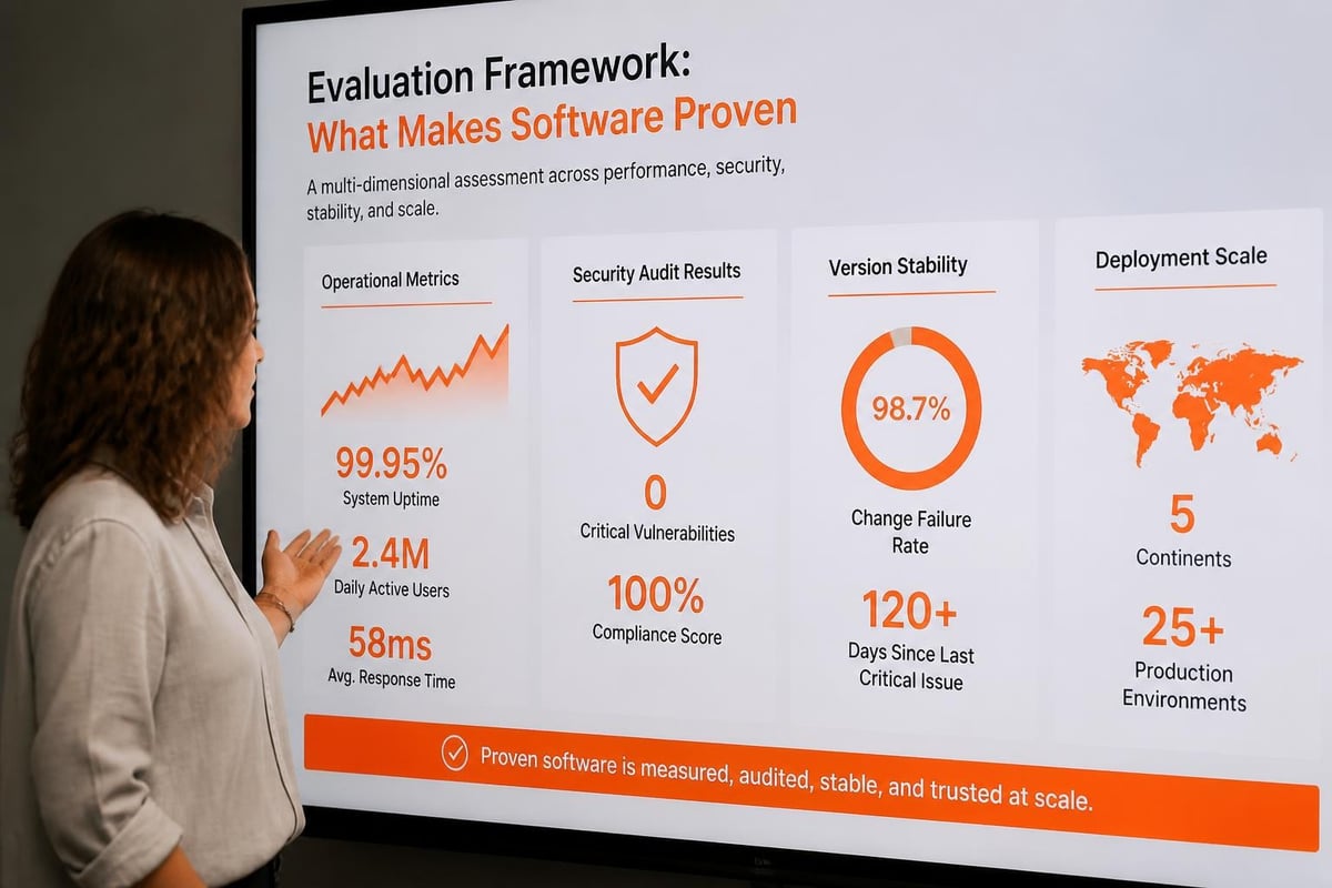 Proven Software Systems for Industrial Operations Software maturity assessment criteria