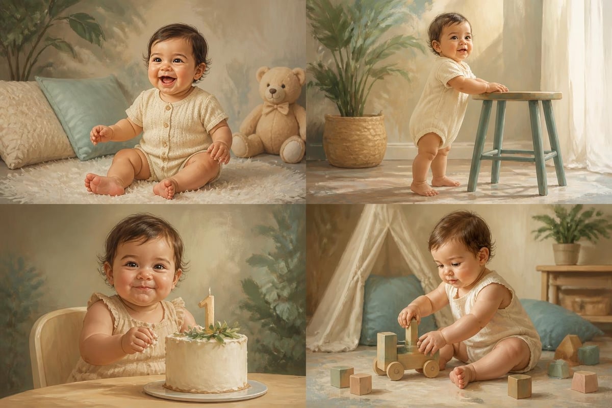 Developmental milestones in first year