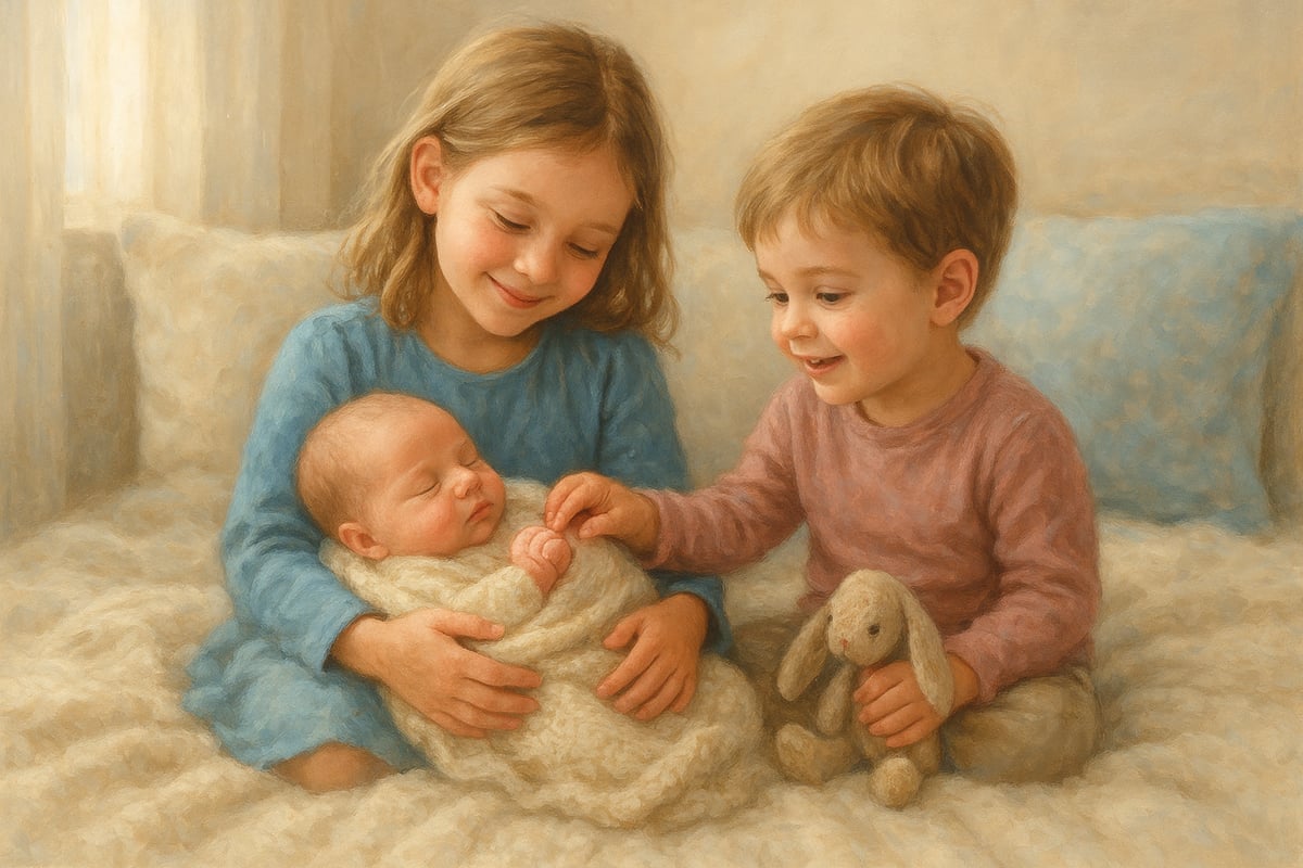 Posing Ideas and Creative Concepts for Sibling and Newborn Photos