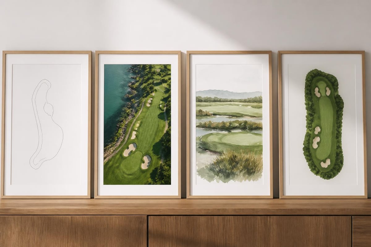 Golf course art styles