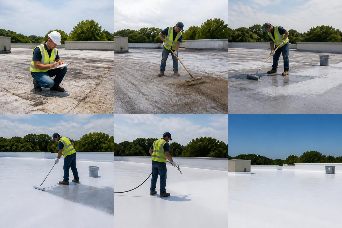 Total roof restoration process steps