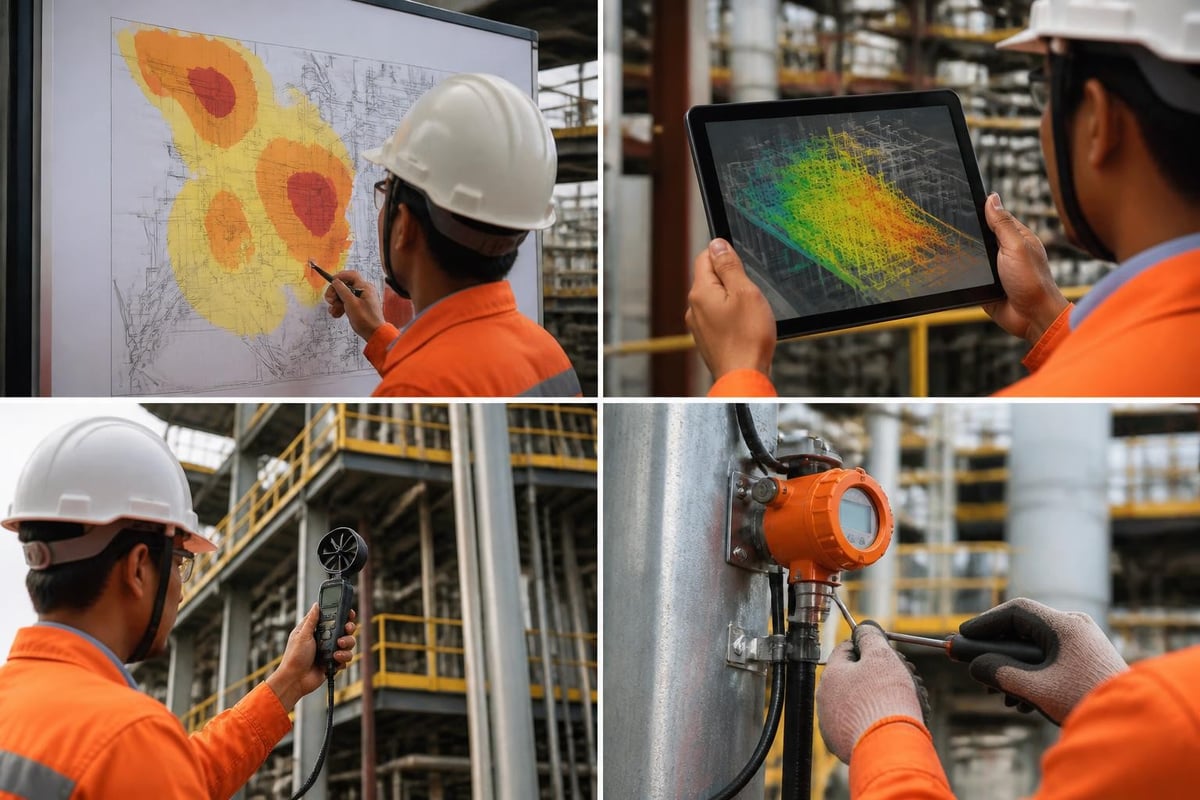 Fixed Gas Detection Systems: Design and Deployment Sensor placement workflow
