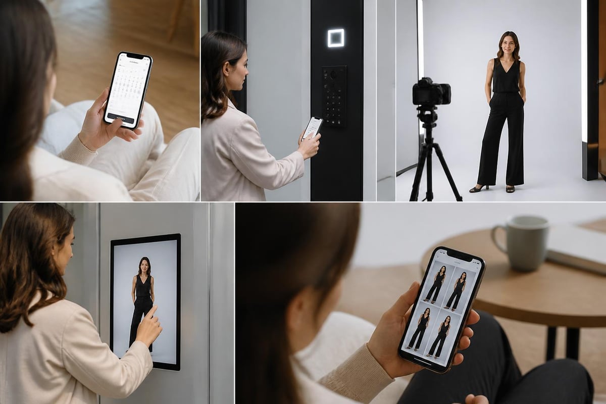 Self photo studio booking workflow