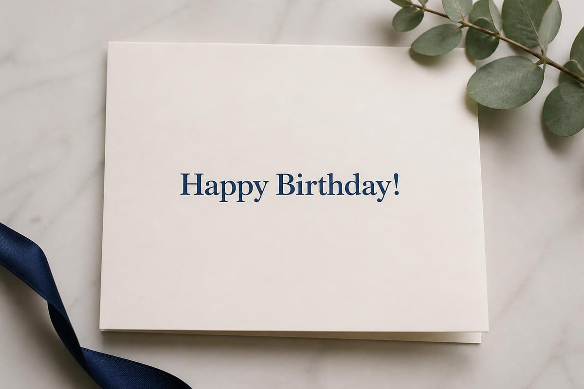 Visual hierarchy in birthday card design