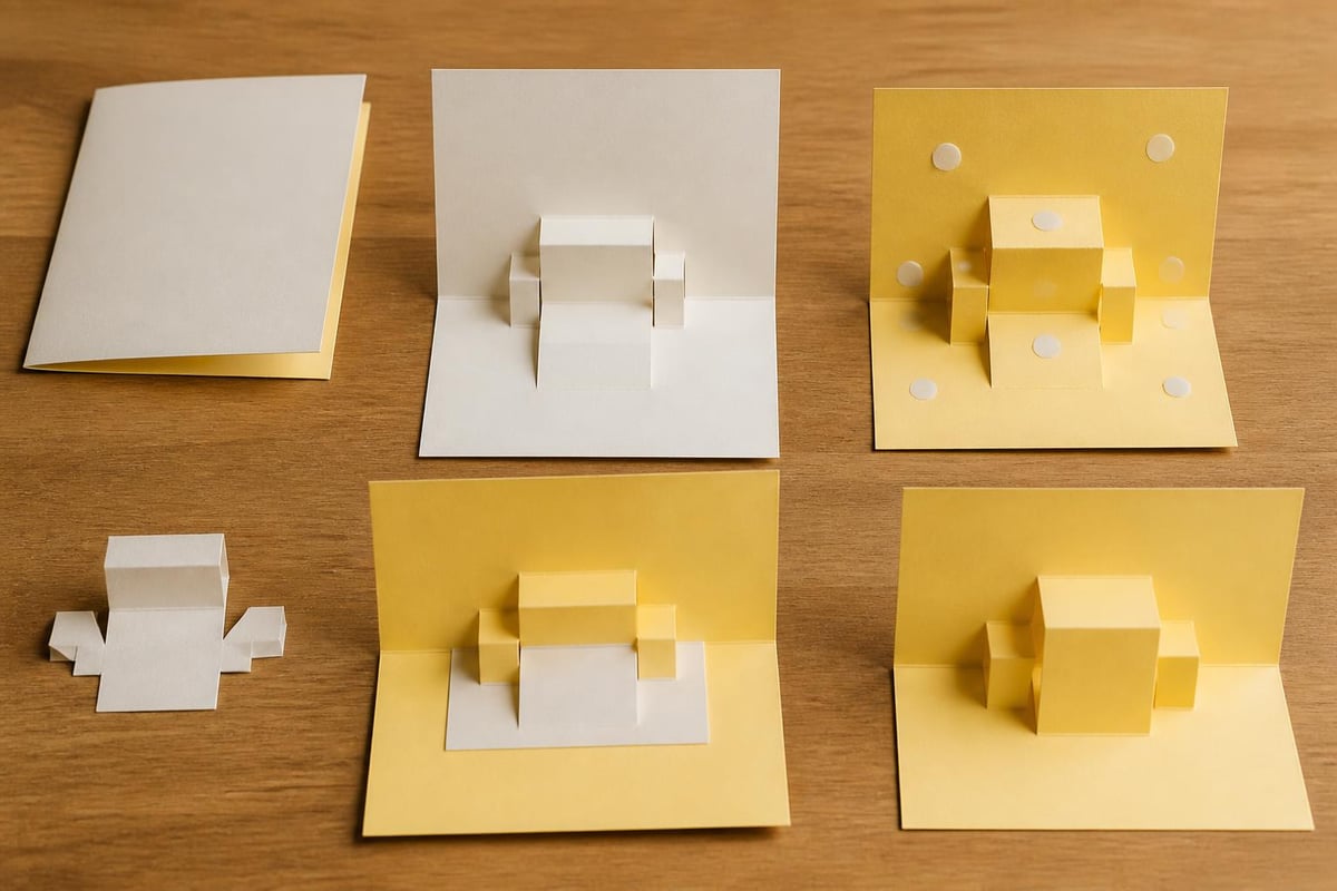 Pop-up card engineering elements