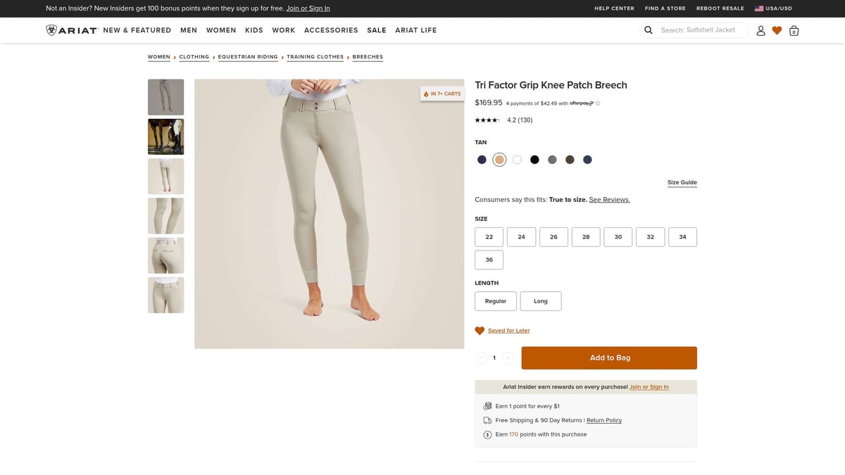 7 Essential Best Horseback Riding Pants for Comfort in 2026 - Ariat Men’s Tri Factor Grip Breech
