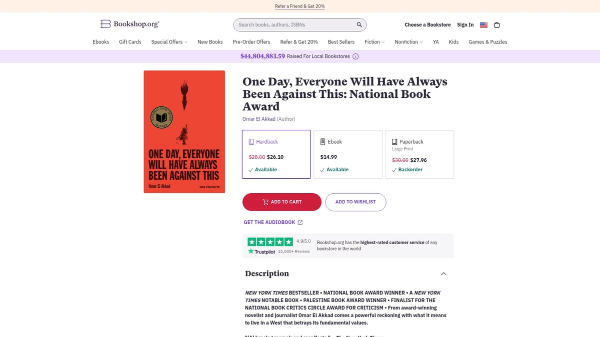 Top 10 Best Selling Books to Read in 2026 - One Day, Everyone Will Have Always Been Against This: National Book Award by Omar El Akkad