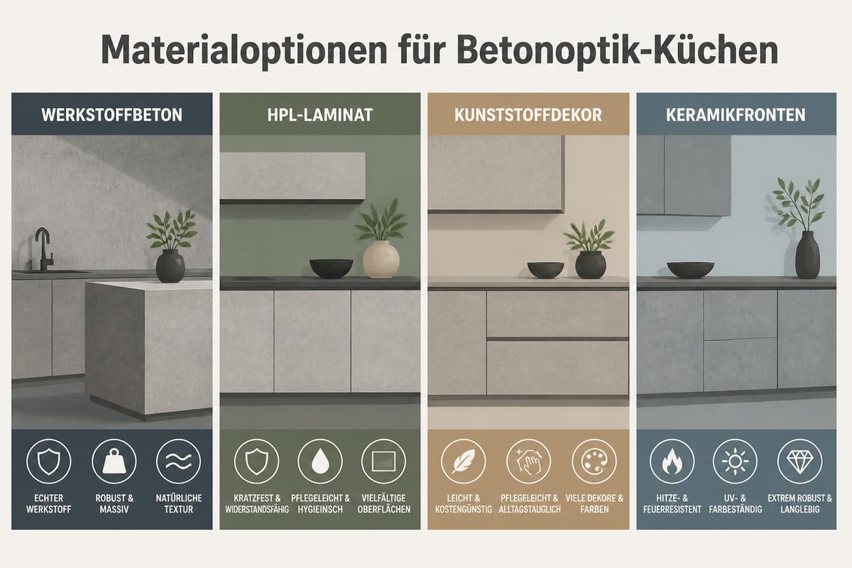 Materialvergleich Betonoptik-Küchen