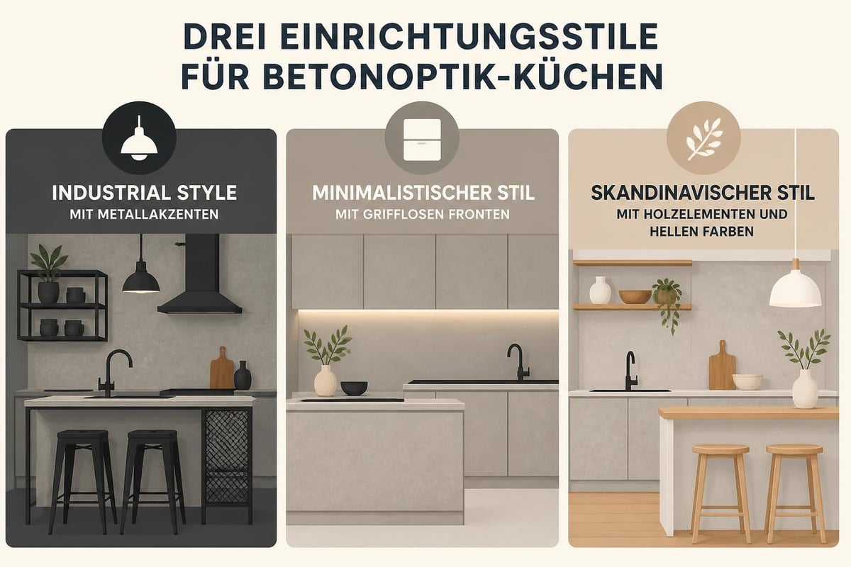 Stilrichtungen Betonküche
