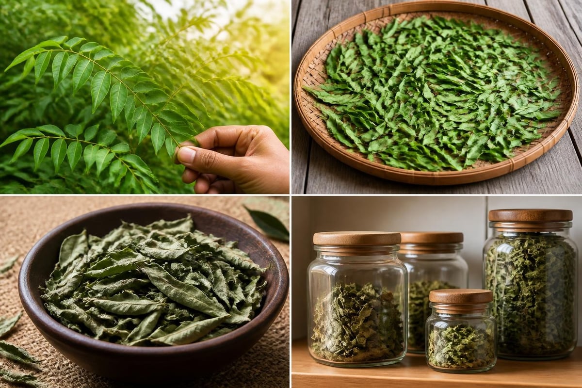 Conservation de l'herbe à curry