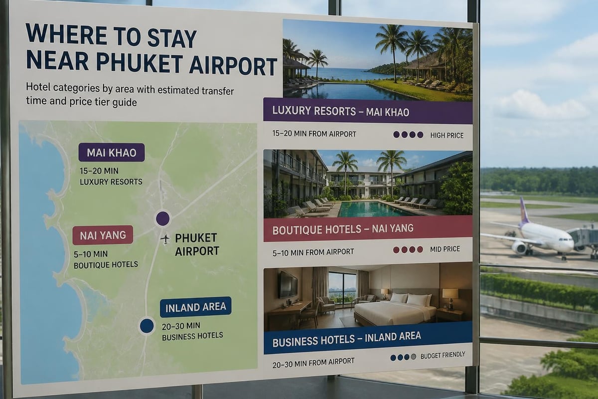 Airport hotel zones map