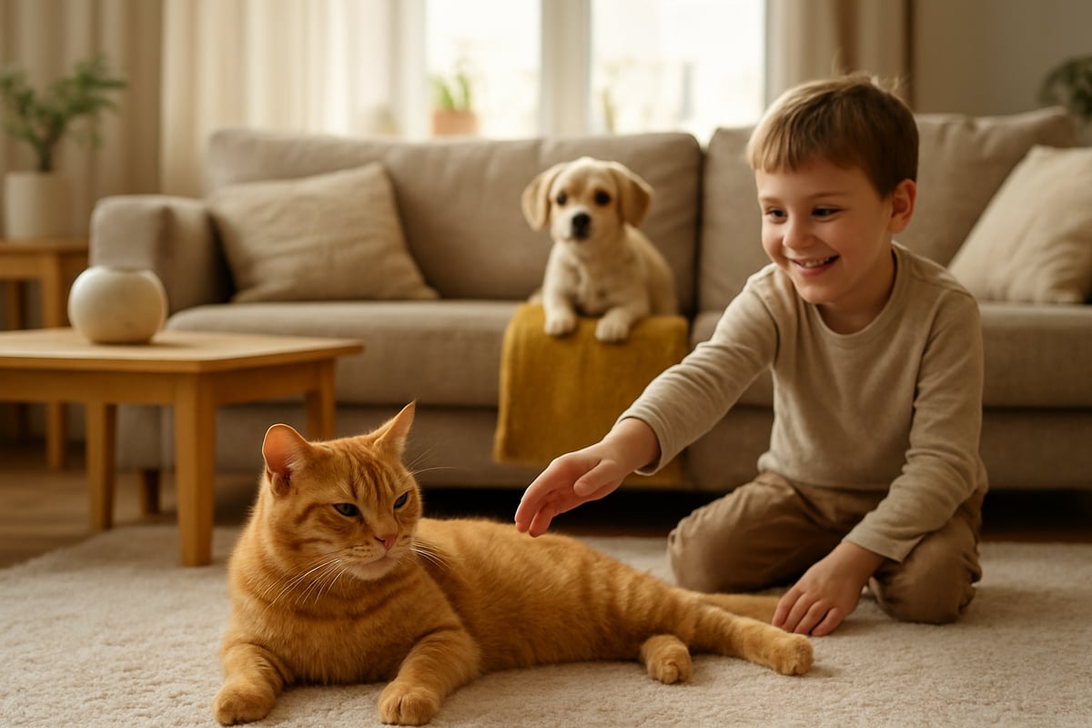 Pawtounes - Un Chat Roux : Guide Complet Pour Débutants 2025 - Cohabitation et Vie de Famille avec un Chat Roux