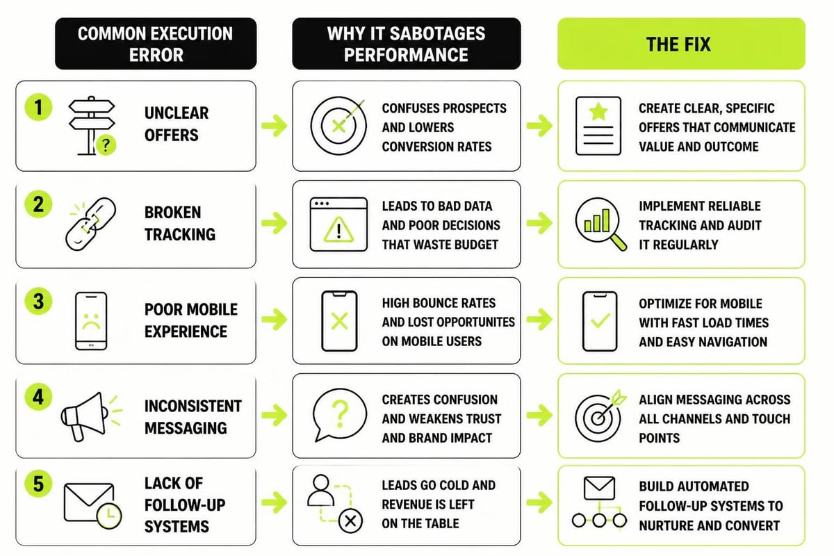 Online marketing mistakes and fixes