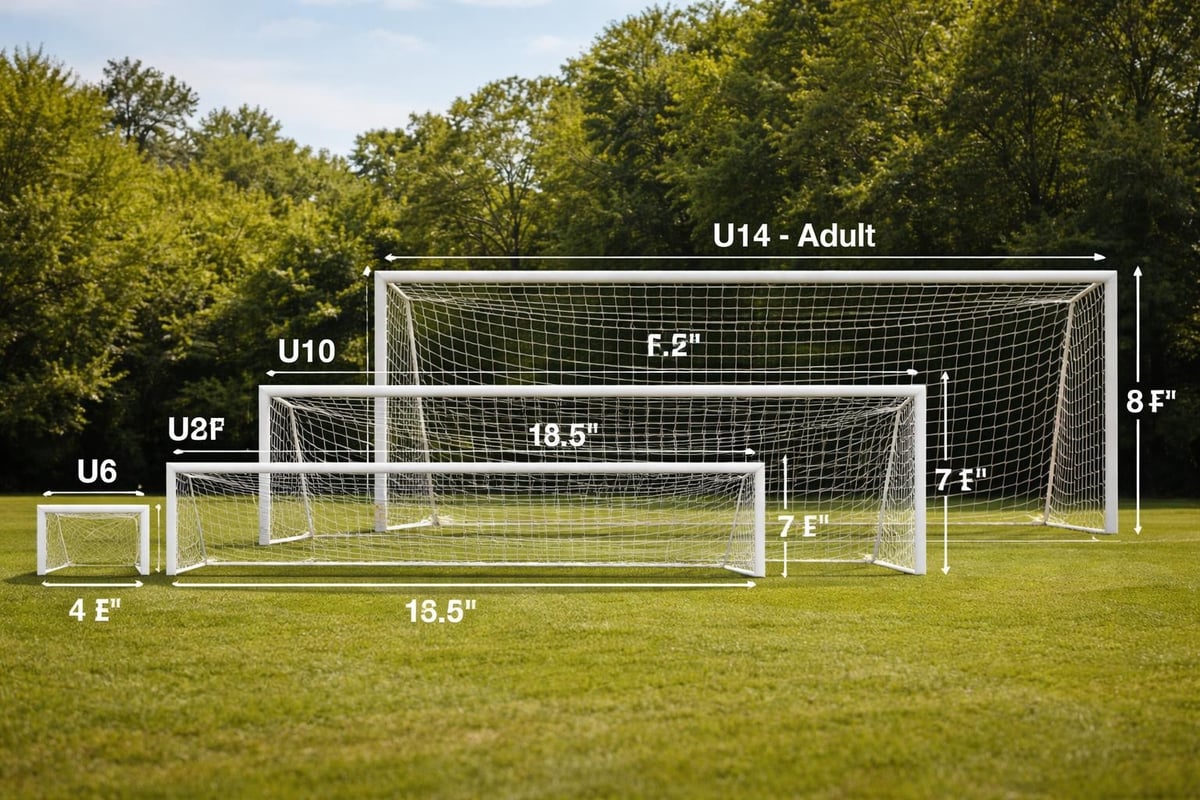 Soccer post size progression chart