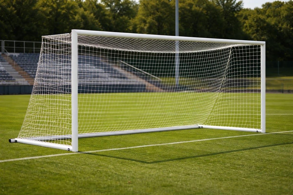 Competition soccer post setup