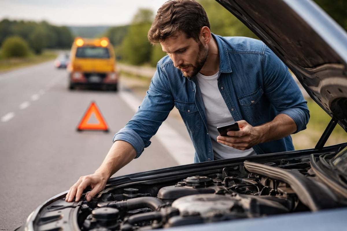 Roadside breakdown response steps