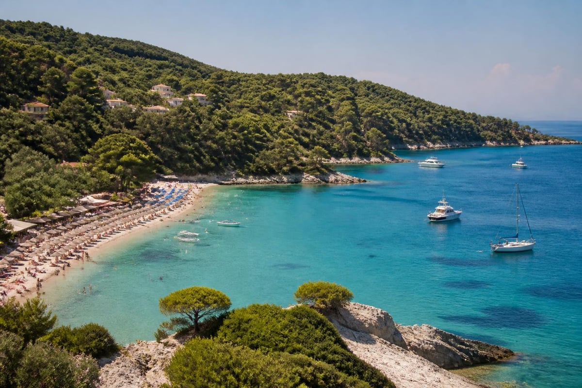 Beach variety on Skiathos