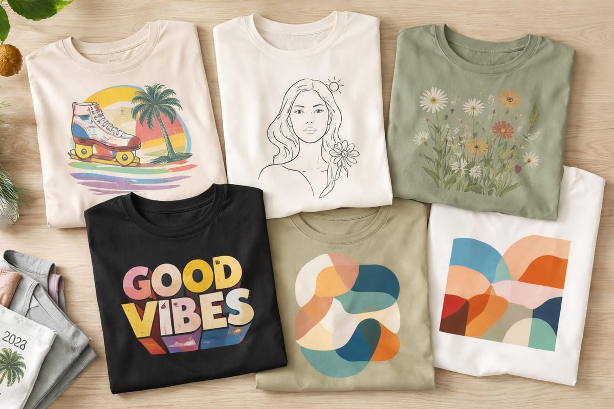 Graphic shirt design trends comparison