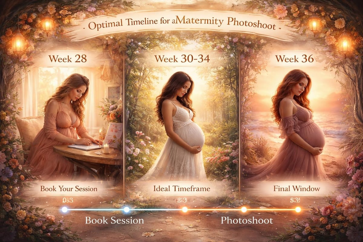 Maternity photography timeline