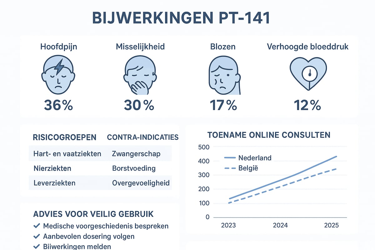 Veiligheid, Bijwerkingen en Contra-indicaties van PT-141
