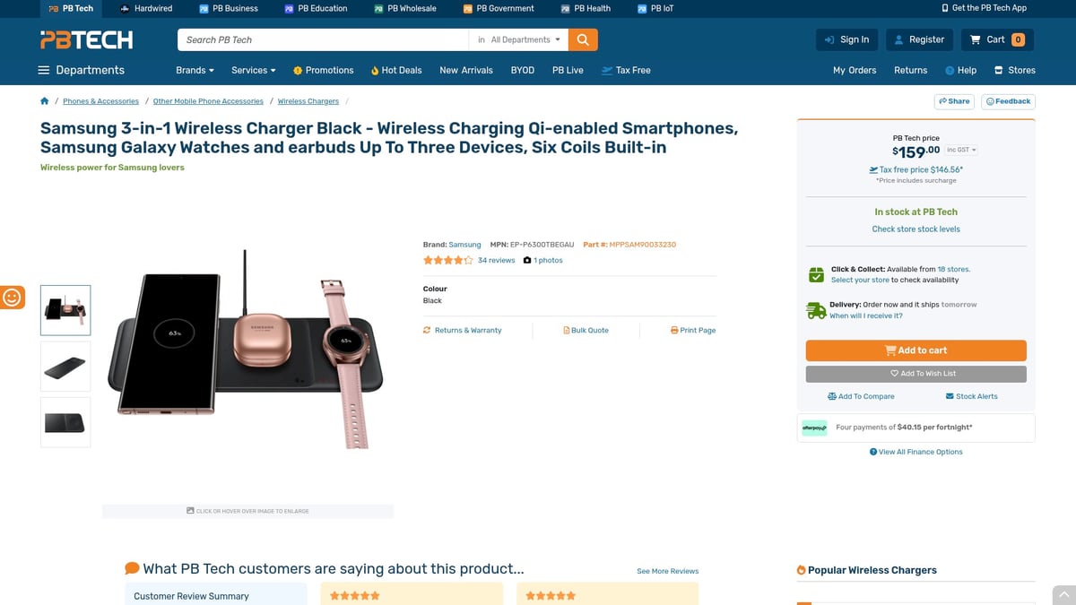 7 Best Wireless Phone Charger Picks for 2025 - Samsung 3-in-1 Wireless Charger Black