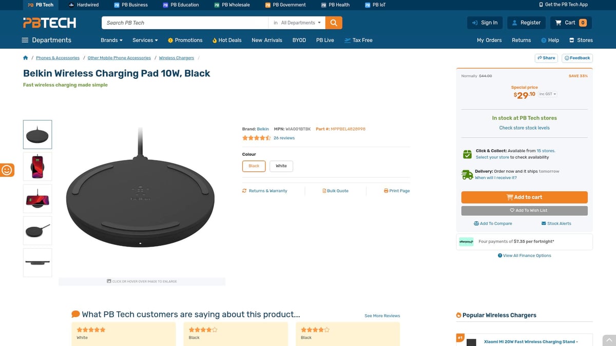 7 Best Wireless Phone Charger Picks for 2025 - Belkin Wireless Charging Pad 10W, Black