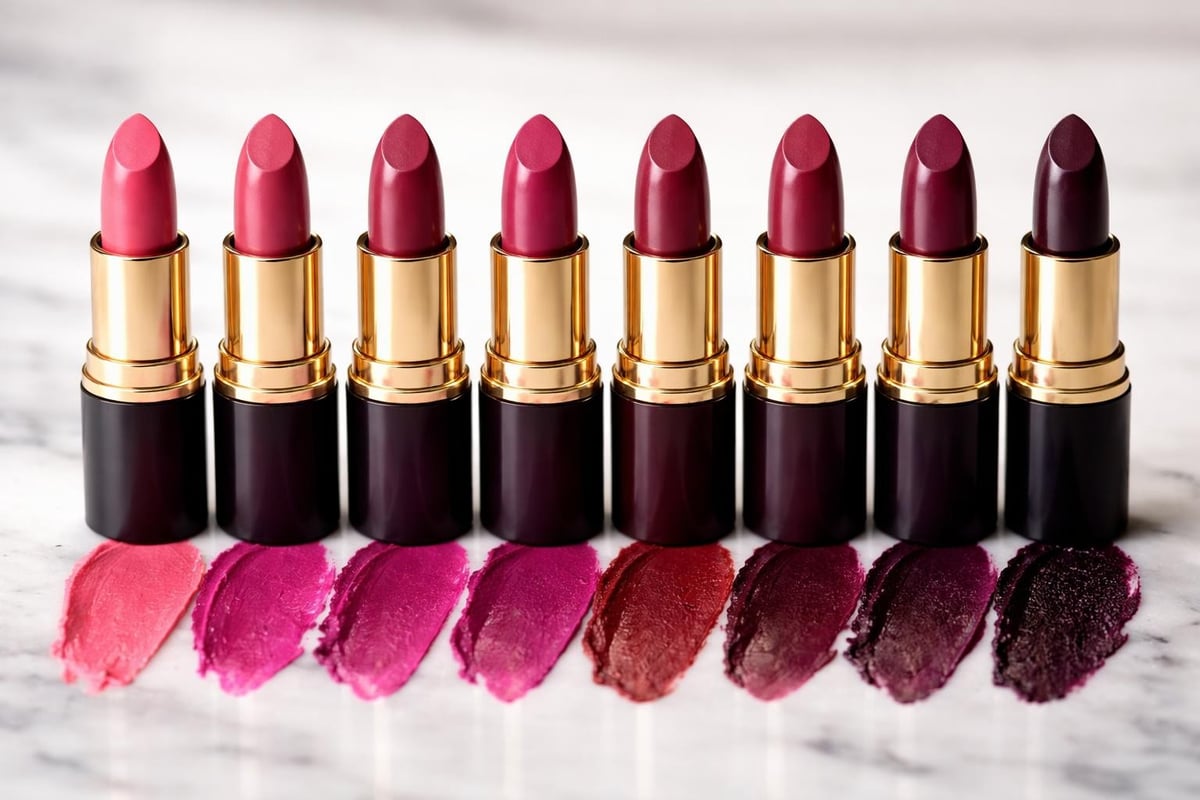 Berry lip color shade spectrum