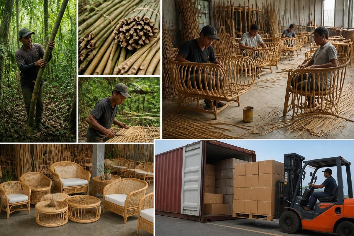 Indonesian rattan supply chain