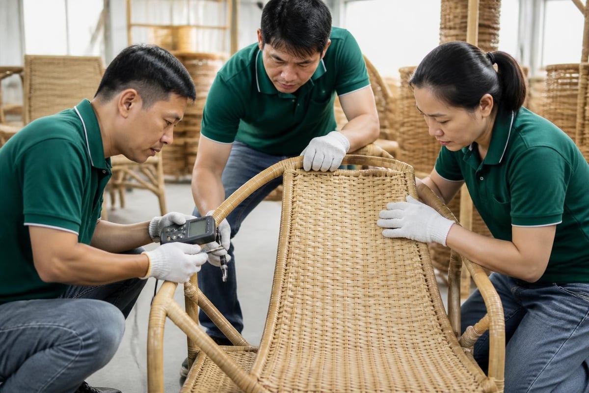 Rattan furniture quality control