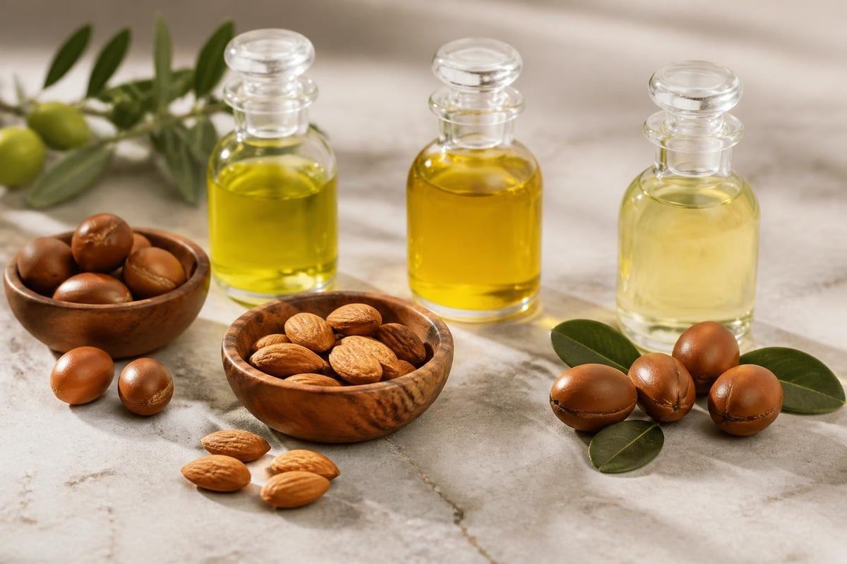 Natural carrier oils molecular structure