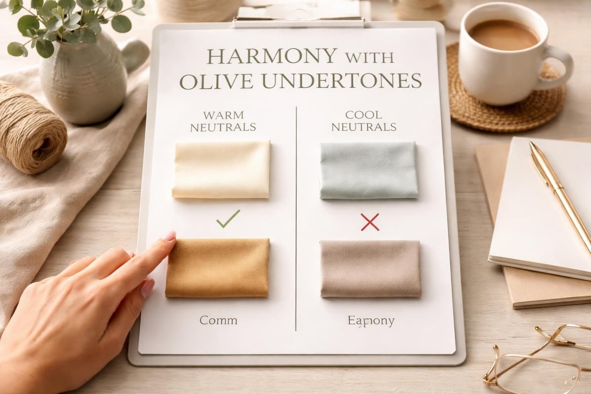 Neutral colour comparison for olive skin