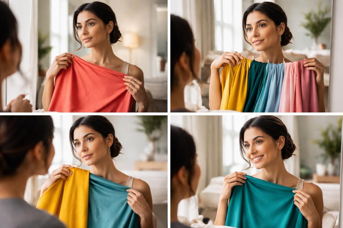 Colour testing methods for olive skin