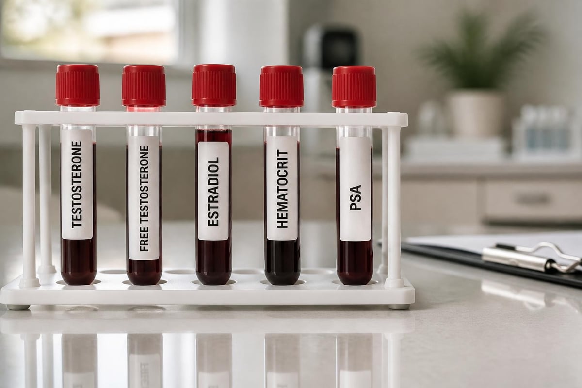 Testosterone blood work monitoring