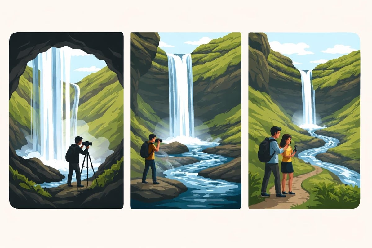 Photography techniques at waterfalls