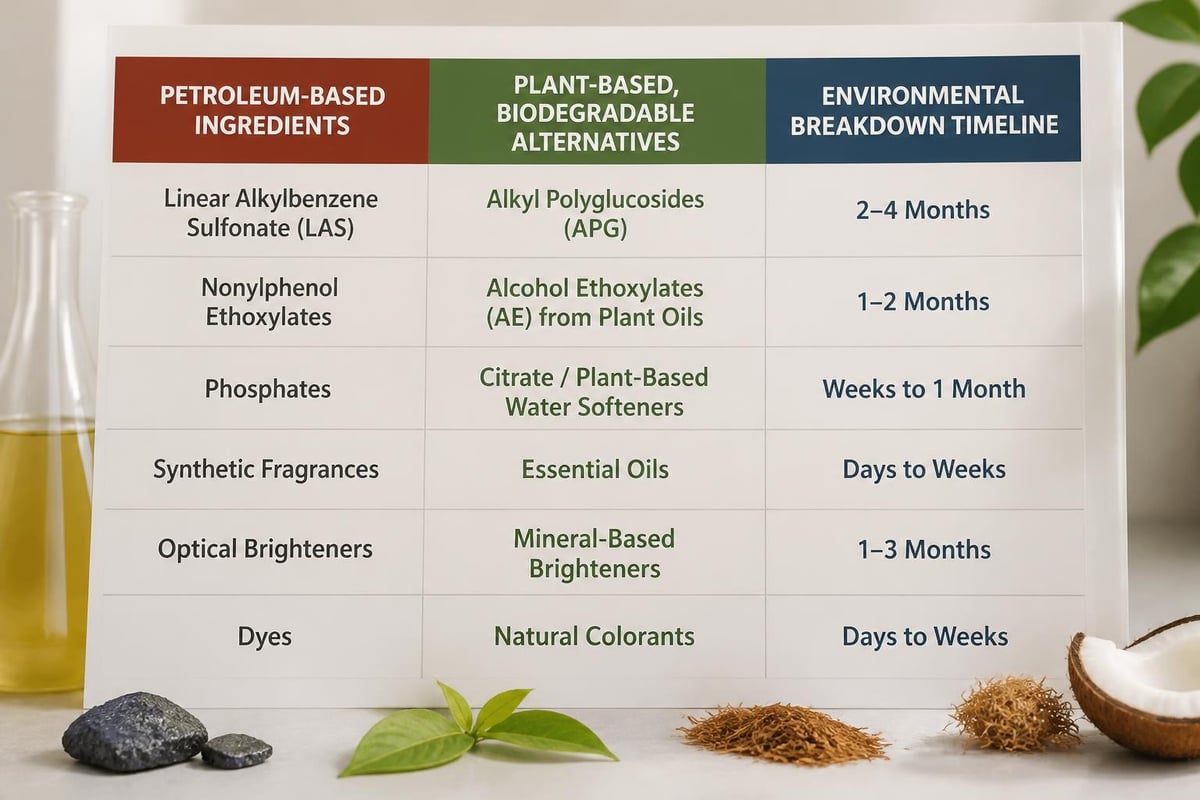 Eco-friendly detergent ingredients