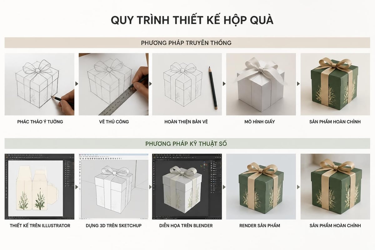 Vẽ Hộp Quà 3D: Hướng Dẫn Chi Tiết Và Kỹ Thuật Chuyên Nghiệp 2 Digital tools for 3D gift box design