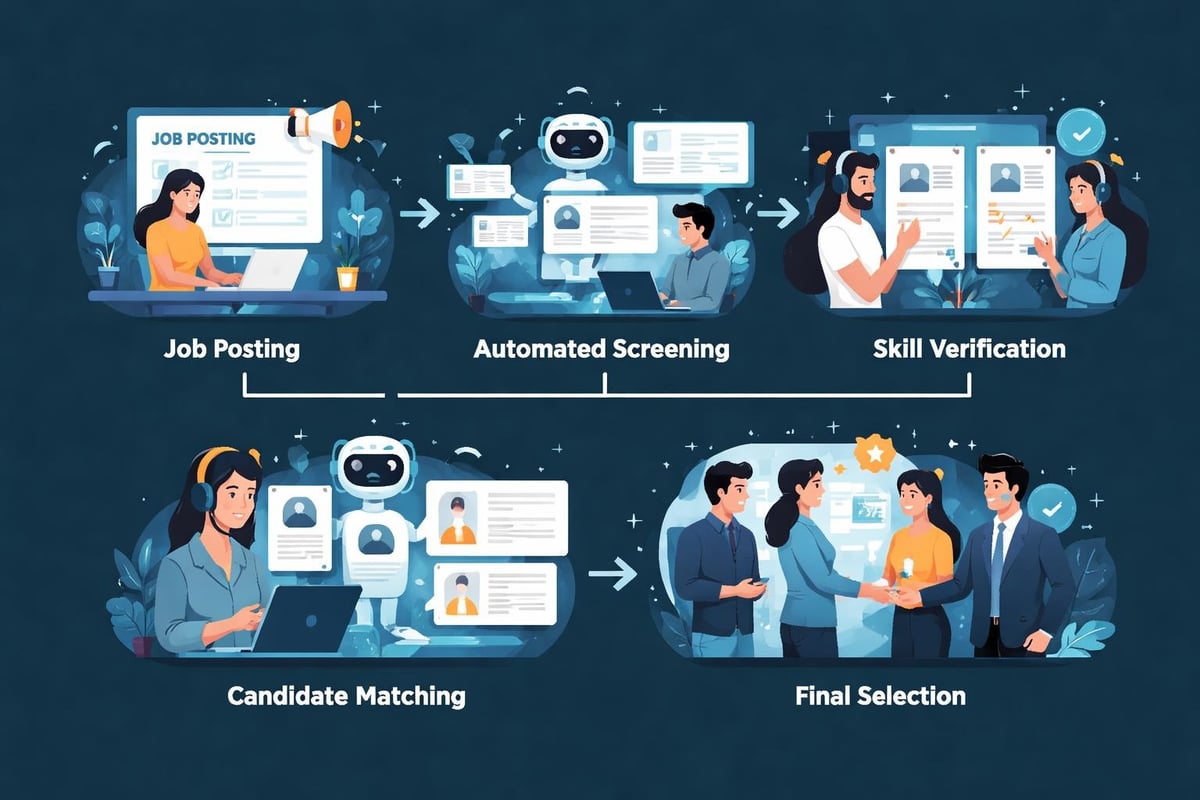 AI hiring workflow stages