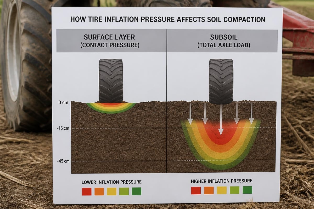 Agricultural Tires: Selection, Performance & Soil Impact 3 Tire pressure soil impact