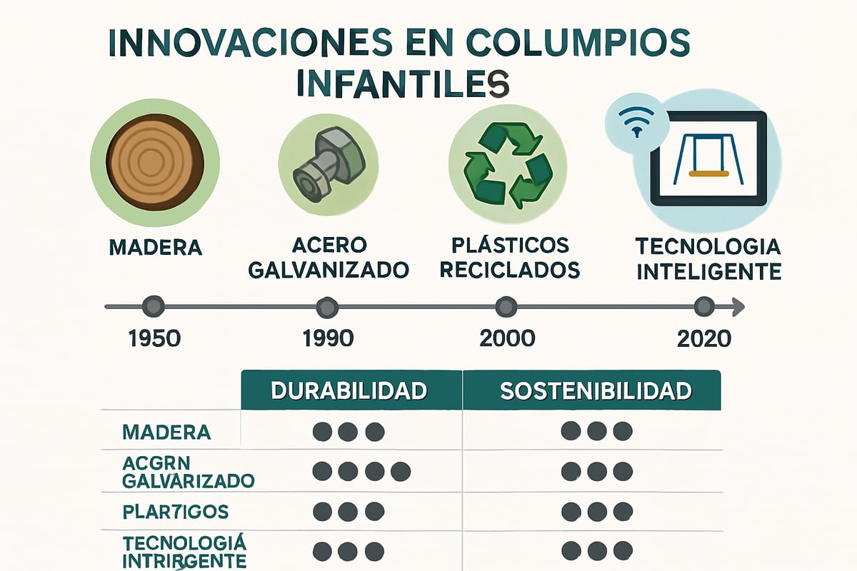 Materiales y Tecnología en Columpios Infantiles