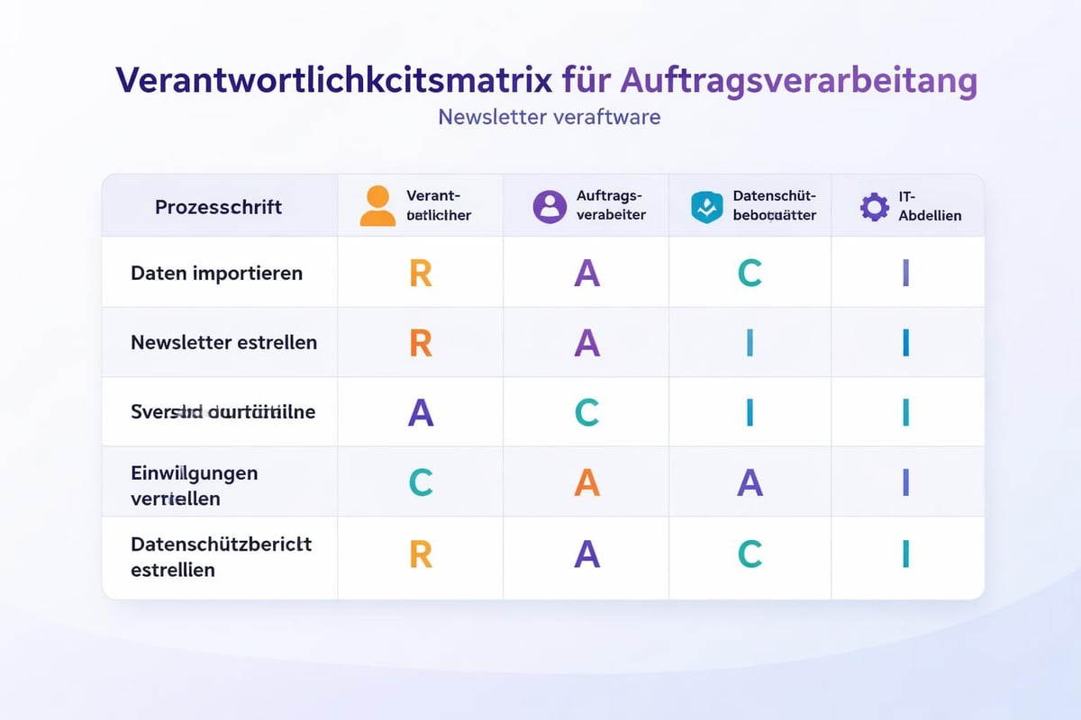 RACI-Modell Newsletterversand